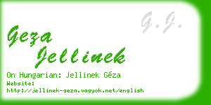 geza jellinek business card